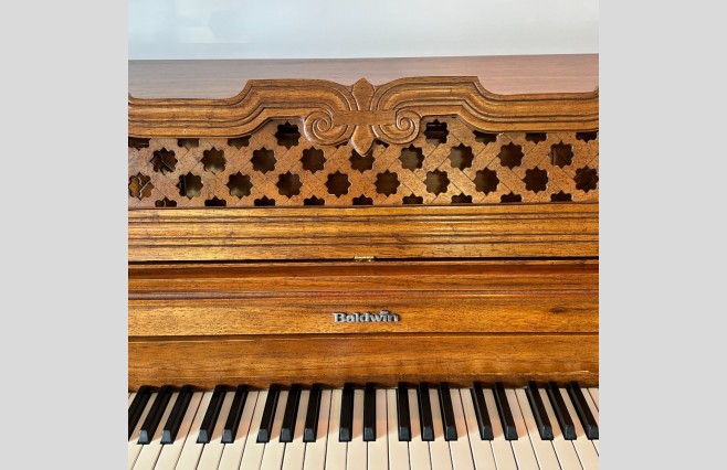 Baldwin Satin Mahogany Console Upright Piano, Used - All Inclusive Premium Package (SN:11103) - Image 11